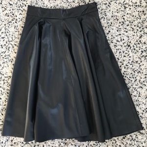 Zara  faux leather A LINE skirt